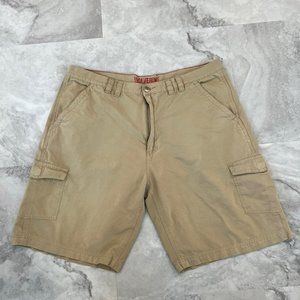 Wolverine Mens Cargo Shorts Size 40‎ Flat Front Brown 10 Inch Inseam A32